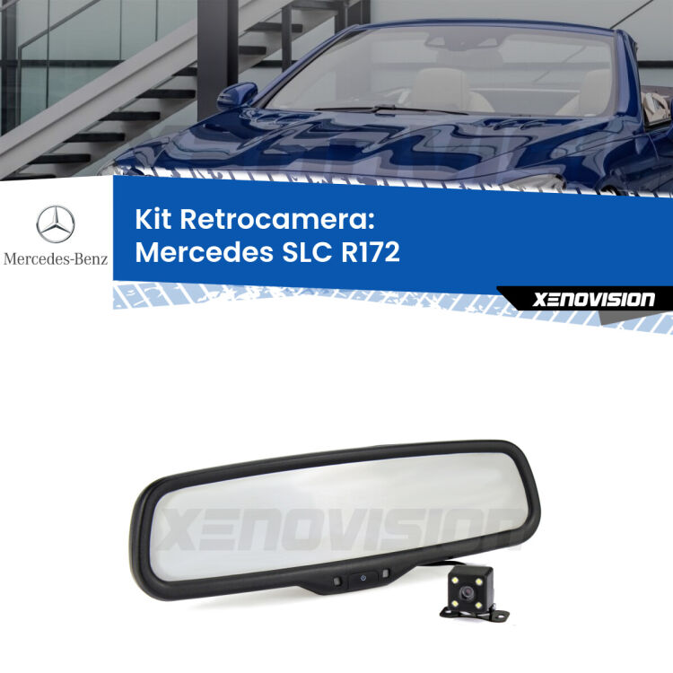 Telecamera e Specchio retrovisore OEM Look con display invisibile per Mercedes SLC R172 Kit Telecamera Parcheggio e Specchietto retrovisore con display invisibile per Mercedes SLC R172. Spento è identico all’originale. In retromarcia, l’immagine appare in un riquadro prima invisibile