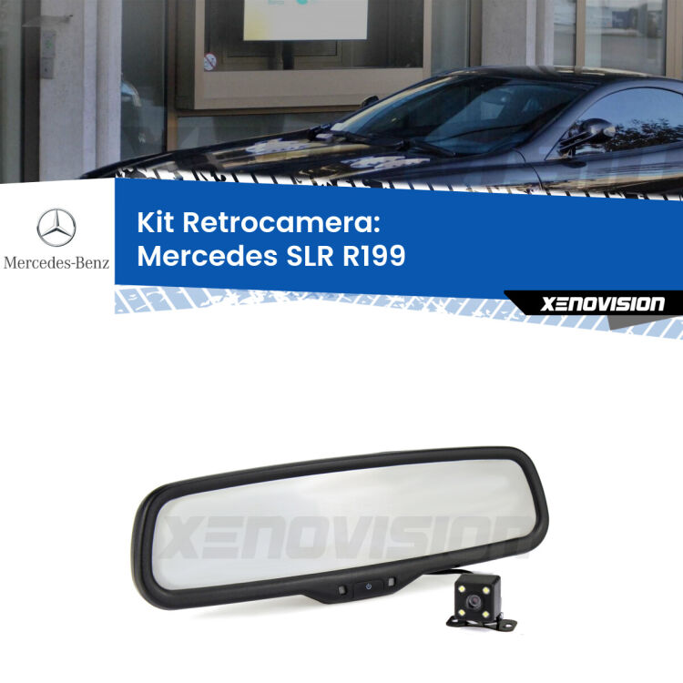Telecamera e Specchio retrovisore OEM Look con display invisibile per Mercedes SLR R199 Kit Telecamera Parcheggio e Specchietto retrovisore con display invisibile per Mercedes SLR R199. Spento è identico all’originale. In retromarcia, l’immagine appare in un riquadro prima invisibile