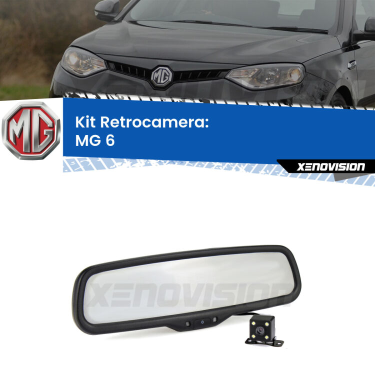 Telecamera e Specchio retrovisore OEM Look con display invisibile per MG 6  Kit Telecamera Parcheggio e Specchietto retrovisore con display invisibile per MG 6 . Spento è identico all’originale. In retromarcia, l’immagine appare in un riquadro prima invisibile