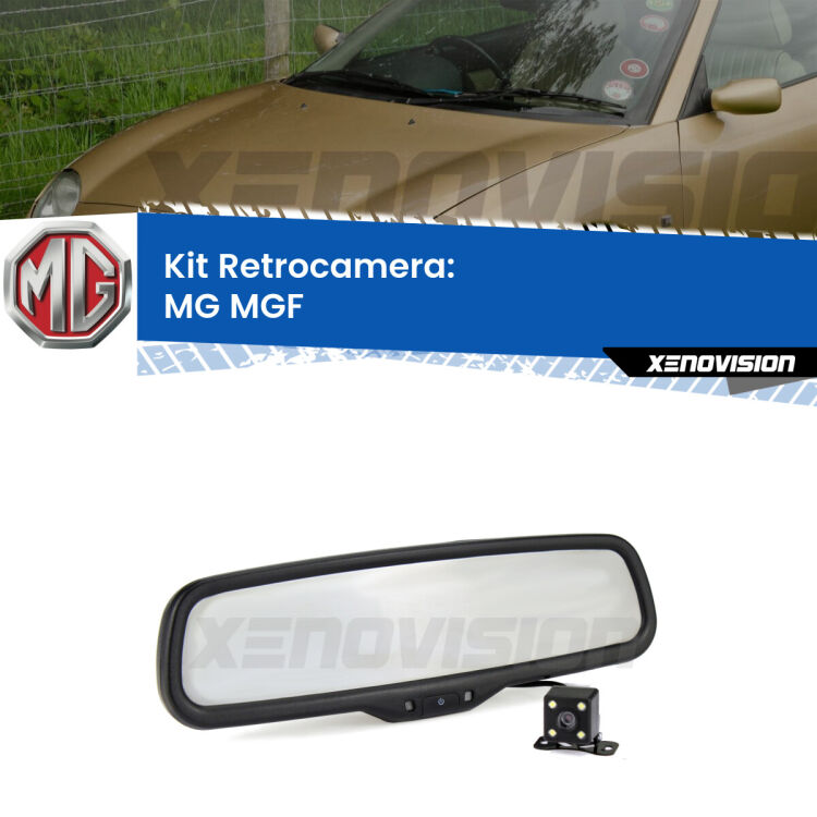 Telecamera e Specchio retrovisore OEM Look con display invisibile per MG MGF  Kit Telecamera Parcheggio e Specchietto retrovisore con display invisibile per MG MGF . Spento è identico all’originale. In retromarcia, l’immagine appare in un riquadro prima invisibile
