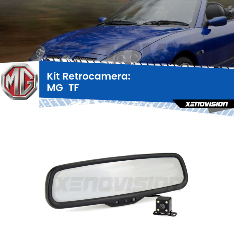 Telecamera e Specchio retrovisore OEM Look con display invisibile per MG  TF  Kit Telecamera Parcheggio e Specchietto retrovisore con display invisibile per MG  TF . Spento è identico all’originale. In retromarcia, l’immagine appare in un riquadro prima invisibile