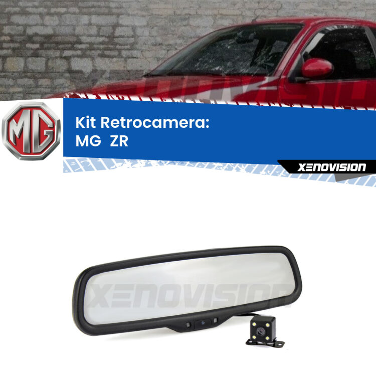 Telecamera e Specchio retrovisore OEM Look con display invisibile per MG  ZR  Kit Telecamera Parcheggio e Specchietto retrovisore con display invisibile per MG  ZR . Spento è identico all’originale. In retromarcia, l’immagine appare in un riquadro prima invisibile