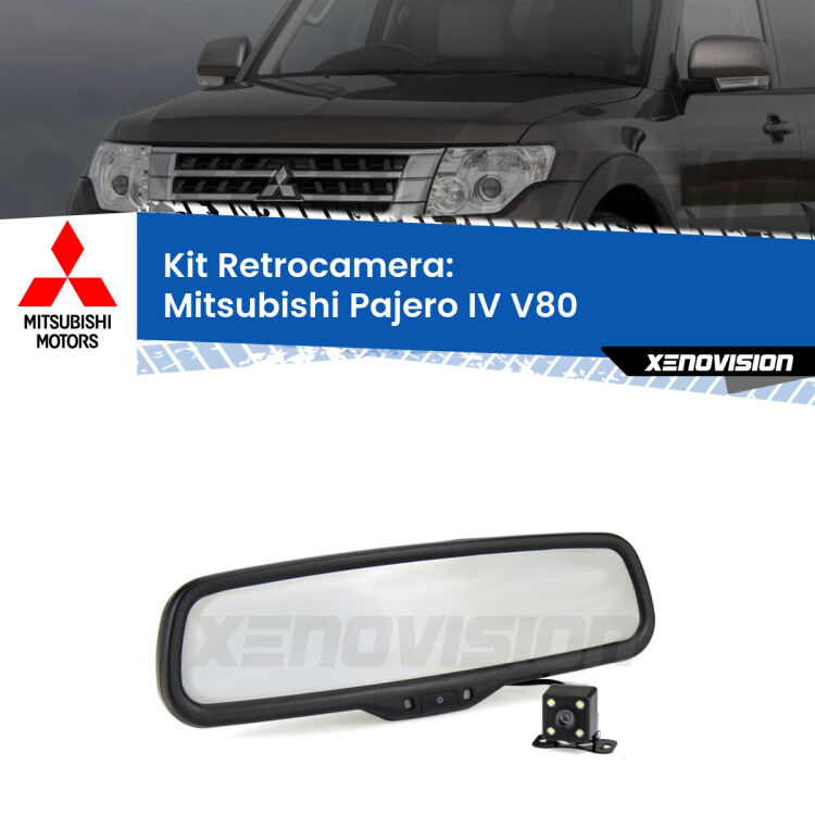 Telecamera e Specchio retrovisore OEM Look con display invisibile per Mitsubishi Pajero IV V80 Kit Telecamera Parcheggio e Specchietto retrovisore con display invisibile per Mitsubishi Pajero IV V80. Spento è identico all’originale. In retromarcia, l’immagine appare in un riquadro prima invisibile