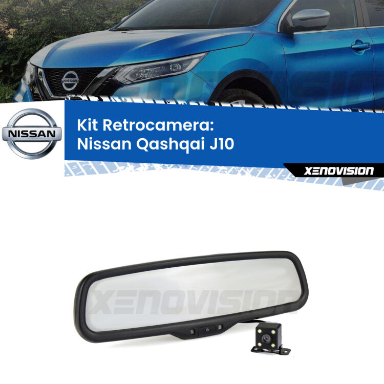 Telecamera e Specchio retrovisore OEM Look con display invisibile per Nissan Qashqai J10 Kit Telecamera Parcheggio e Specchietto retrovisore con display invisibile per Nissan Qashqai J10. Spento è identico all’originale. In retromarcia, l’immagine appare in un riquadro prima invisibile