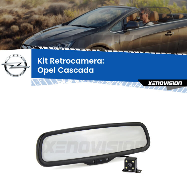 Telecamera e Specchio retrovisore OEM Look con display invisibile per Opel Cascada  Kit Telecamera Parcheggio e Specchietto retrovisore con display invisibile per Opel Cascada . Spento è identico all’originale. In retromarcia, l’immagine appare in un riquadro prima invisibile