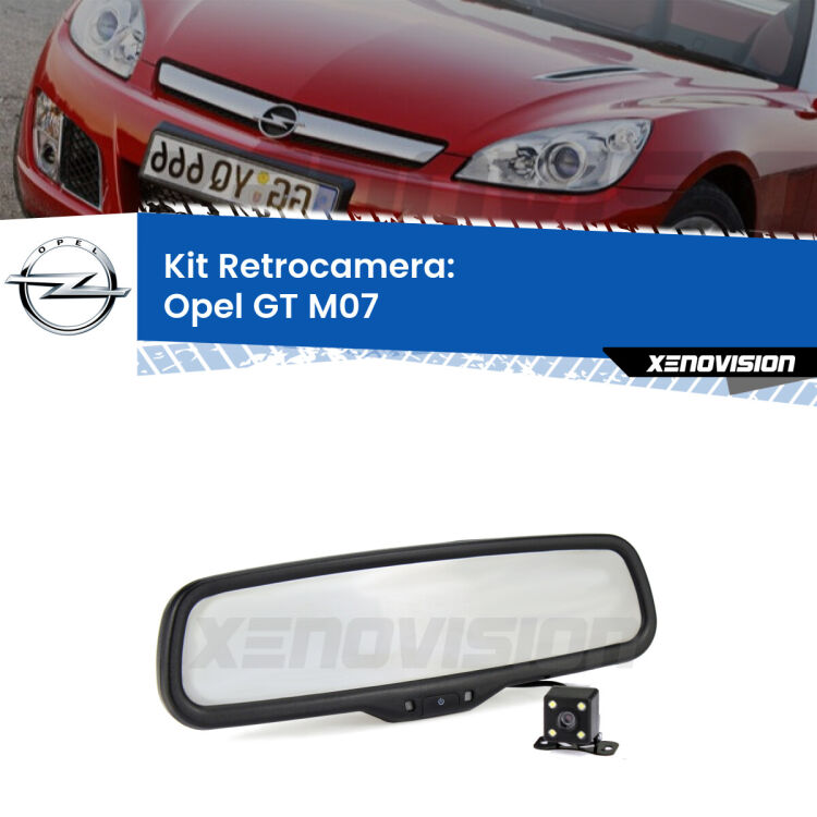 Telecamera e Specchio retrovisore OEM Look con display invisibile per Opel GT M07 Kit Telecamera Parcheggio e Specchietto retrovisore con display invisibile per Opel GT M07. Spento è identico all’originale. In retromarcia, l’immagine appare in un riquadro prima invisibile