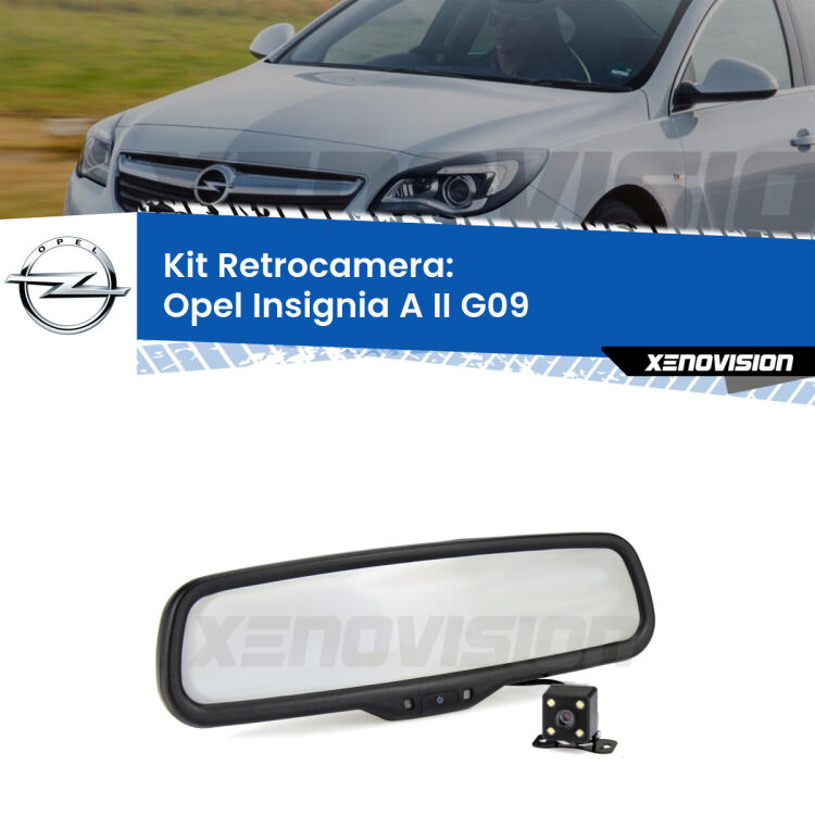 Telecamera e Specchio retrovisore OEM Look con display invisibile per Opel Insignia A II G09 Kit Telecamera Parcheggio e Specchietto retrovisore con display invisibile per Opel Insignia A II G09. Spento è identico all’originale. In retromarcia, l’immagine appare in un riquadro prima invisibile