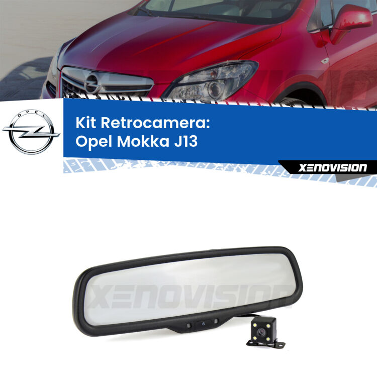 Telecamera e Specchio retrovisore OEM Look con display invisibile per Opel Mokka J13 Kit Telecamera Parcheggio e Specchietto retrovisore con display invisibile per Opel Mokka J13. Spento è identico all’originale. In retromarcia, l’immagine appare in un riquadro prima invisibile