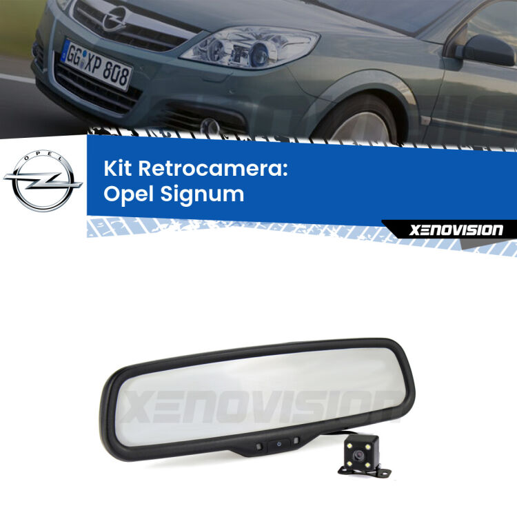 Telecamera e Specchio retrovisore OEM Look con display invisibile per Opel Signum  Kit Telecamera Parcheggio e Specchietto retrovisore con display invisibile per Opel Signum . Spento è identico all’originale. In retromarcia, l’immagine appare in un riquadro prima invisibile