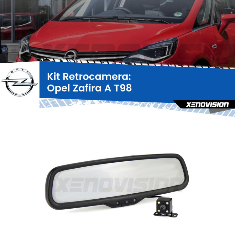 Telecamera e Specchio retrovisore OEM Look con display invisibile per Opel Zafira A T98 Kit Telecamera Parcheggio e Specchietto retrovisore con display invisibile per Opel Zafira A T98. Spento è identico all’originale. In retromarcia, l’immagine appare in un riquadro prima invisibile