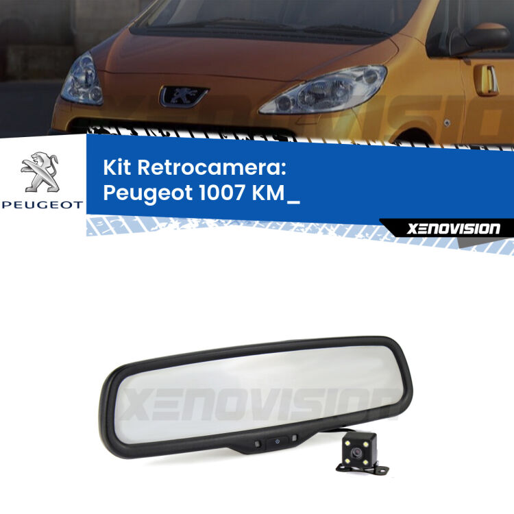Telecamera e Specchio retrovisore OEM Look con display invisibile per Peugeot 1007 KM_ Kit Telecamera Parcheggio e Specchietto retrovisore con display invisibile per Peugeot 1007 KM_. Spento è identico all’originale. In retromarcia, l’immagine appare in un riquadro prima invisibile