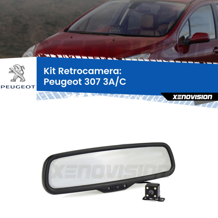Telecamera e Specchio retrovisore OEM Look con display invisibile per Peugeot 307 3A/C Kit Telecamera Parcheggio e Specchietto retrovisore con display invisibile per Peugeot 307 3A/C. Spento è identico all’originale. In retromarcia, l’immagine appare in un riquadro prima invisibile