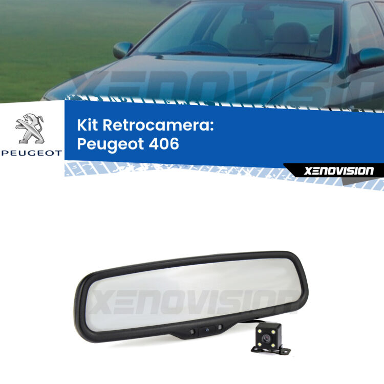 Telecamera e Specchio retrovisore OEM Look con display invisibile per Peugeot 406 Kit Telecamera Parcheggio e Specchietto retrovisore con display invisibile per Peugeot 406 . Spento è identico all’originale. In retromarcia, l’immagine appare in un riquadro prima invisibile