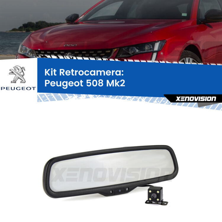 Telecamera e Specchio retrovisore OEM Look con display invisibile per Peugeot 508 Mk2 Kit Telecamera Parcheggio e Specchietto retrovisore con display invisibile per Peugeot 508 Mk2. Spento è identico all’originale. In retromarcia, l’immagine appare in un riquadro prima invisibile