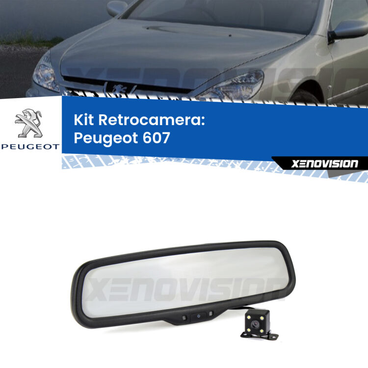 Telecamera e Specchio retrovisore OEM Look con display invisibile per Peugeot 607 Kit Telecamera Parcheggio e Specchietto retrovisore con display invisibile per Peugeot 607 . Spento è identico all’originale. In retromarcia, l’immagine appare in un riquadro prima invisibile