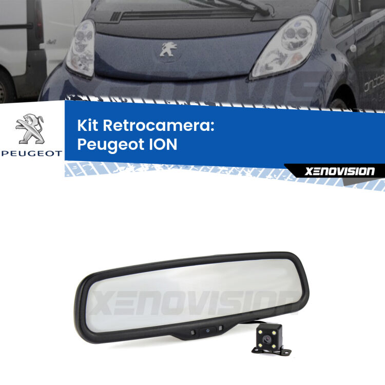 Telecamera e Specchio retrovisore OEM Look con display invisibile per Peugeot ION Kit Telecamera Parcheggio e Specchietto retrovisore con display invisibile per Peugeot ION . Spento è identico all’originale. In retromarcia, l’immagine appare in un riquadro prima invisibile