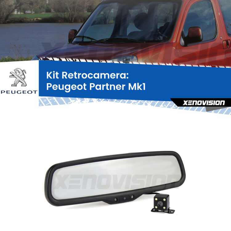 Telecamera e Specchio retrovisore OEM Look con display invisibile per Peugeot Partner Mk1 Kit Telecamera Parcheggio e Specchietto retrovisore con display invisibile per Peugeot Partner Mk1. Spento è identico all’originale. In retromarcia, l’immagine appare in un riquadro prima invisibile