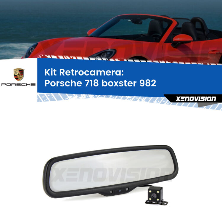 Telecamera e Specchio retrovisore OEM Look con display invisibile per Porsche 718 boxster 982 Kit Telecamera Parcheggio e Specchietto retrovisore con display invisibile per Porsche 718 boxster 982. Spento è identico all’originale. In retromarcia, l’immagine appare in un riquadro prima invisibile