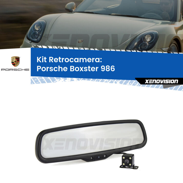 Telecamera e Specchio retrovisore OEM Look con display invisibile per Porsche Boxster 986 Kit Telecamera Parcheggio e Specchietto retrovisore con display invisibile per Porsche Boxster 986. Spento è identico all’originale. In retromarcia, l’immagine appare in un riquadro prima invisibile