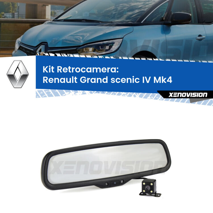 Telecamera e Specchio retrovisore OEM Look con display invisibile per Renault Grand scenic IV Mk4 Kit Telecamera Parcheggio e Specchietto retrovisore con display invisibile per Renault Grand scenic IV Mk4. Spento è identico all’originale. In retromarcia, l’immagine appare in un riquadro prima invisibile