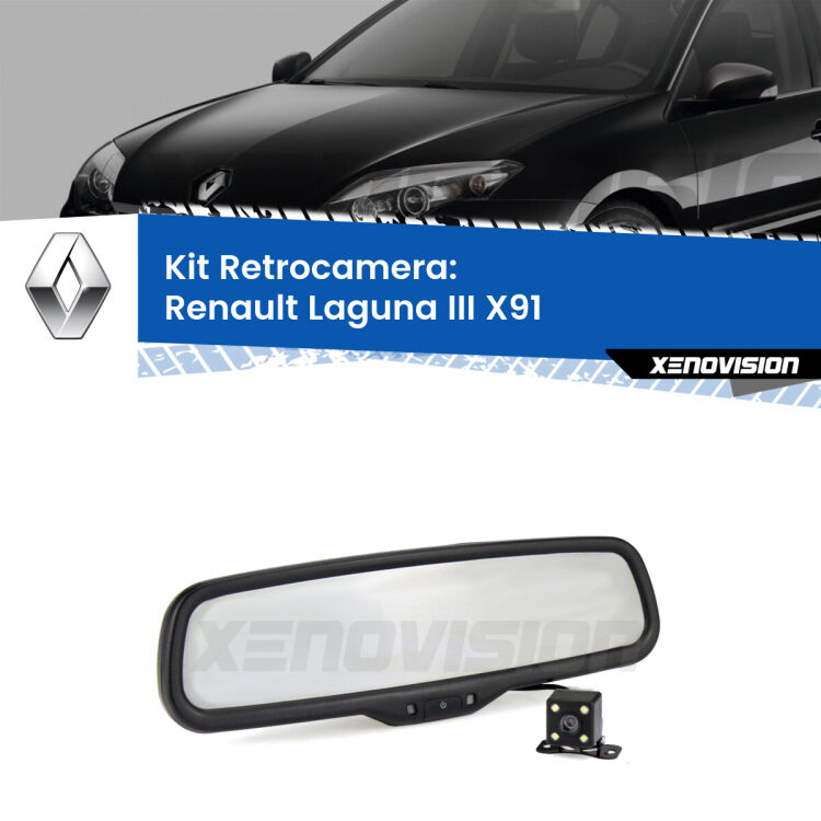 Telecamera e Specchio retrovisore OEM Look con display invisibile per Renault Laguna III X91 Kit Telecamera Parcheggio e Specchietto retrovisore con display invisibile per Renault Laguna III X91. Spento è identico all’originale. In retromarcia, l’immagine appare in un riquadro prima invisibile