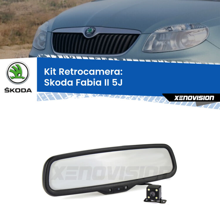 0 Telecamera e Specchio retrovisore OEM Look con display invisibile per Skoda Fabia II 5J Kit Telecamera Parcheggio e Specchietto retrovisore con display invisibile per Skoda Fabia II 5J. Spento è identico all’originale. In retromarcia, l’immagine appare in un riquadro prima invisibile
