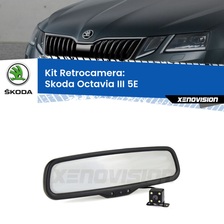Telecamera e Specchio retrovisore OEM Look con display invisibile per Skoda Octavia III 5E Kit Telecamera Parcheggio e Specchietto retrovisore con display invisibile per Skoda Octavia III 5E. Spento è identico all’originale. In retromarcia, l’immagine appare in un riquadro prima invisibile