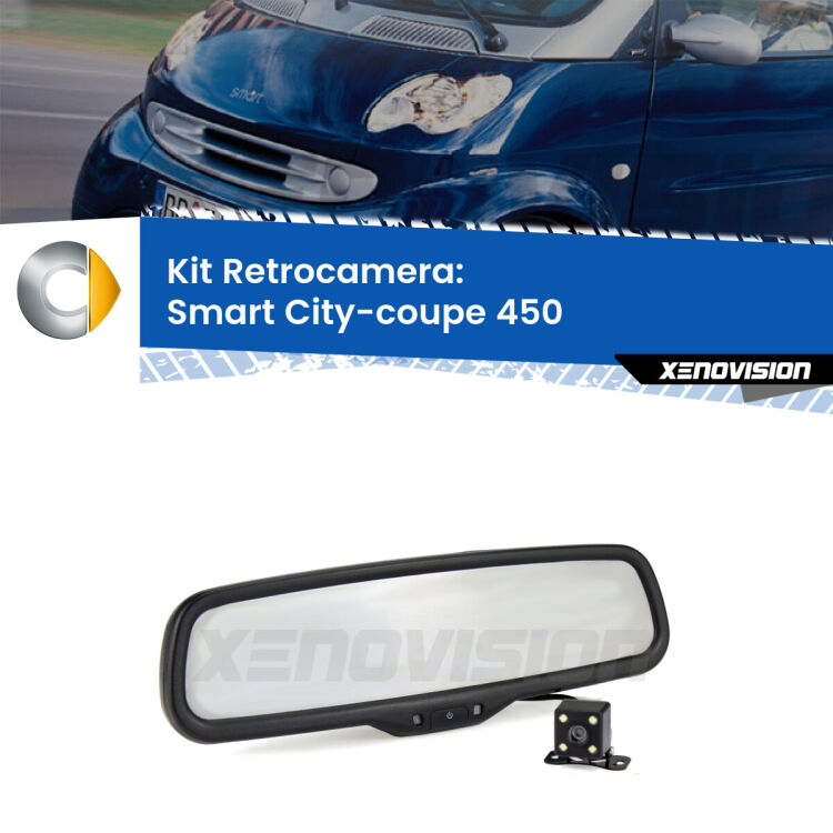 Telecamera e Specchio retrovisore OEM Look con display invisibile per Smart City-coupe 450 Kit Telecamera Parcheggio e Specchietto retrovisore con display invisibile per Smart City-coupe 450. Spento è identico all’originale. In retromarcia, l’immagine appare in un riquadro prima invisibile