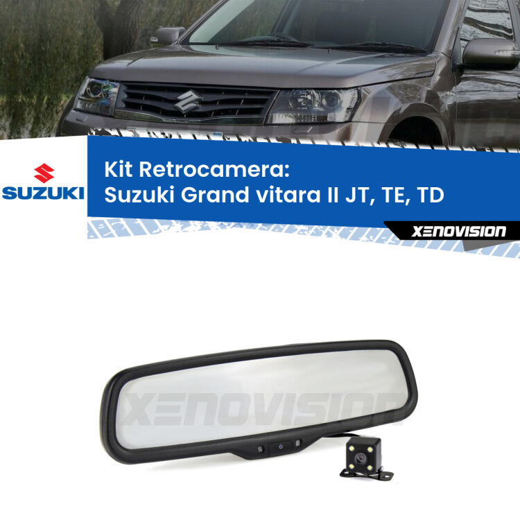 Telecamera e Specchio retrovisore OEM Look con display invisibile per Suzuki Grand vitara II JT, TE, TD Kit Telecamera Parcheggio e Specchietto retrovisore con display invisibile per Suzuki Grand vitara II JT, TE, TD. Spento è identico all’originale. In retromarcia, l’immagine appare in un riquadro prima invisibile
