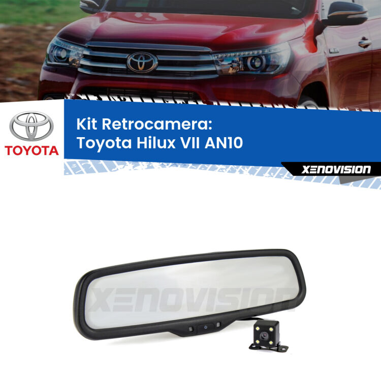 Telecamera e Specchio retrovisore OEM Look con display invisibile per Toyota Hilux VII AN10 Kit Telecamera Parcheggio e Specchietto retrovisore con display invisibile per Toyota Hilux VII AN10. Spento è identico all’originale. In retromarcia, l’immagine appare in un riquadro prima invisibile
