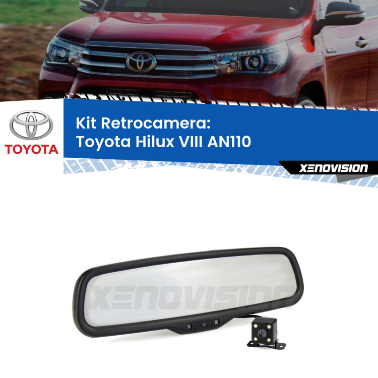 Telecamera e Specchio retrovisore OEM Look con display invisibile per Toyota Hilux VIII AN110 Kit Telecamera Parcheggio e Specchietto retrovisore con display invisibile per Toyota Hilux VIII AN110. Spento è identico all’originale. In retromarcia, l’immagine appare in un riquadro prima invisibile