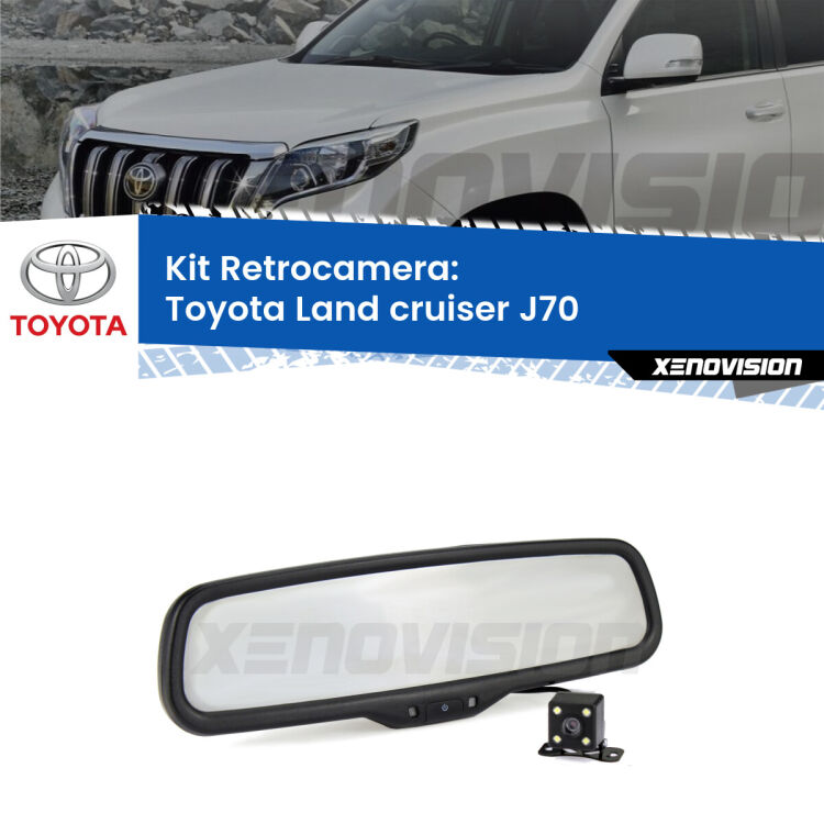 Telecamera e Specchio retrovisore OEM Look con display invisibile per Toyota Land cruiser J70 Kit Telecamera Parcheggio e Specchietto retrovisore con display invisibile per Toyota Land cruiser J70. Spento è identico all’originale. In retromarcia, l’immagine appare in un riquadro prima invisibile