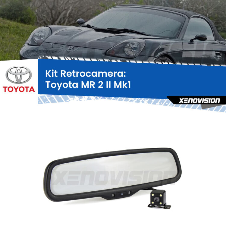 Telecamera e Specchio retrovisore OEM Look con display invisibile per Toyota MR 2 II Mk1 Kit Telecamera Parcheggio e Specchietto retrovisore con display invisibile per Toyota MR 2 II Mk1. Spento è identico all’originale. In retromarcia, l’immagine appare in un riquadro prima invisibile