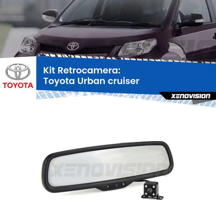 Telecamera e Specchio retrovisore OEM Look con display invisibile per Toyota Urban cruiser Kit Telecamera Parcheggio e Specchietto retrovisore con display invisibile per Toyota Urban cruiser . Spento è identico all’originale. In retromarcia, l’immagine appare in un riquadro prima invisibile