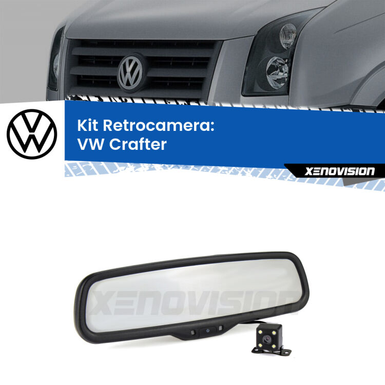 Telecamera e Specchio retrovisore OEM Look con display invisibile per VW Crafter  Kit Telecamera Parcheggio e Specchietto retrovisore con display invisibile per VW Crafter . Spento è identico all’originale. In retromarcia, l’immagine appare in un riquadro prima invisibile
