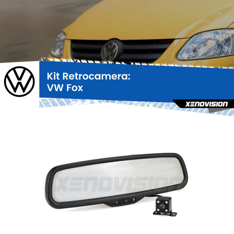 Telecamera e Specchio retrovisore OEM Look con display invisibile per VW Fox Kit Telecamera Parcheggio e Specchietto retrovisore con display invisibile per VW Fox . Spento è identico all’originale. In retromarcia, l’immagine appare in un riquadro prima invisibile