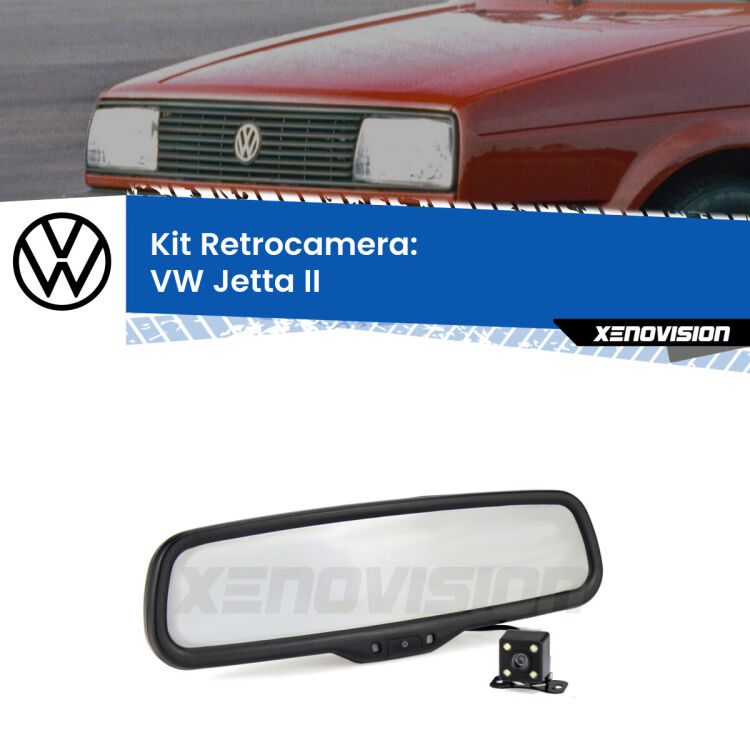 Telecamera e Specchio retrovisore OEM Look con display invisibile per VW Jetta II Kit Telecamera Parcheggio e Specchietto retrovisore con display invisibile per VW Jetta II. Spento è identico all’originale. In retromarcia, l’immagine appare in un riquadro prima invisibile