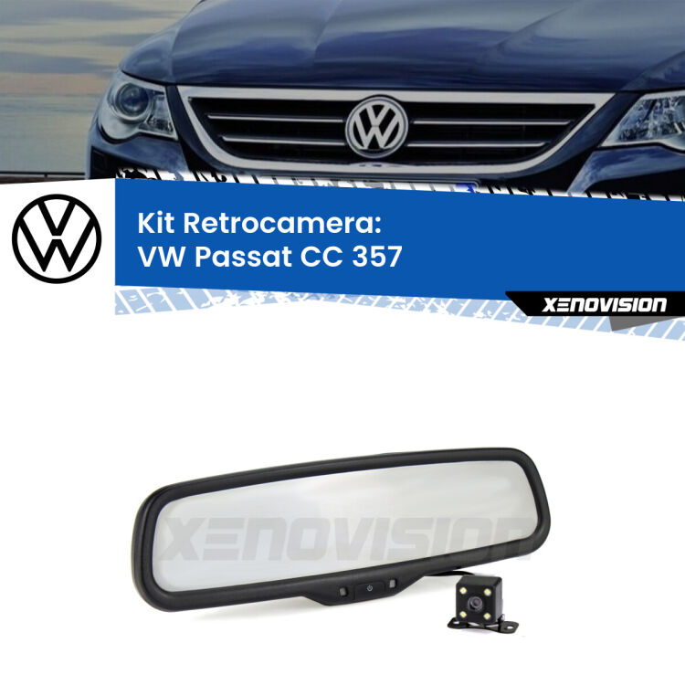 Telecamera e Specchio retrovisore OEM Look con display invisibile per VW Passat CC 357 Kit Telecamera Parcheggio e Specchietto retrovisore con display invisibile per VW Passat CC 357. Spento è identico all’originale. In retromarcia, l’immagine appare in un riquadro prima invisibile