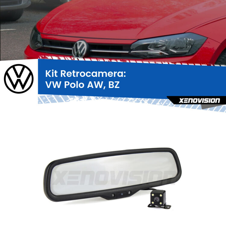 Telecamera e Specchio retrovisore OEM Look con display invisibile per VW Polo AW, BZ Kit Telecamera Parcheggio e Specchietto retrovisore con display invisibile per VW Polo AW, BZ. Spento è identico all’originale. In retromarcia, l’immagine appare in un riquadro prima invisibile