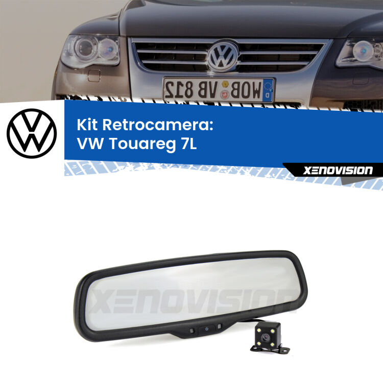 Telecamera e Specchio retrovisore OEM Look con display invisibile per VW Touareg 7L Kit Telecamera Parcheggio e Specchietto retrovisore con display invisibile per VW Touareg 7L. Spento è identico all’originale. In retromarcia, l’immagine appare in un riquadro prima invisibile