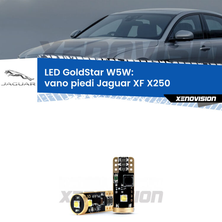 <strong>Vano Piedi LED Jaguar XF</strong> X250 2007 - 2015: ottima luminosità a 360 gradi. Si inseriscono ovunque. Canbus, Top Quality.
