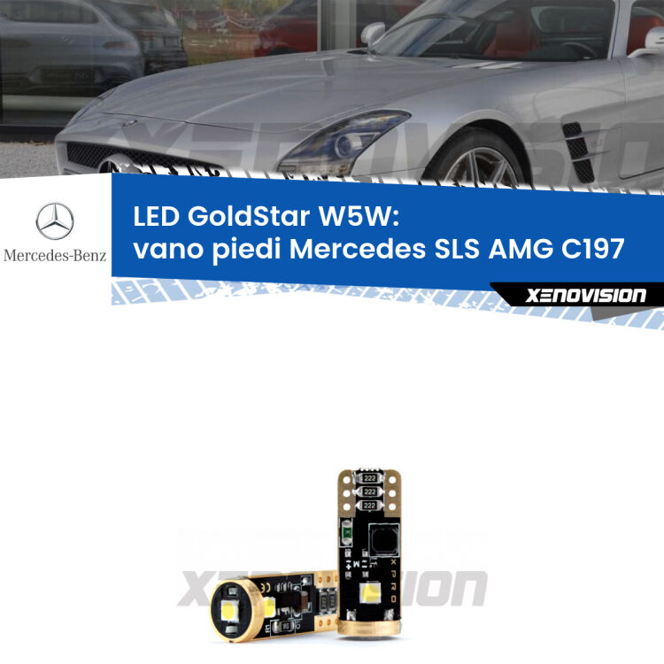 <strong>Vano Piedi LED Mercedes SLS AMG</strong> C197 2010 in poi: ottima luminosità a 360 gradi. Si inseriscono ovunque. Canbus, Top Quality.