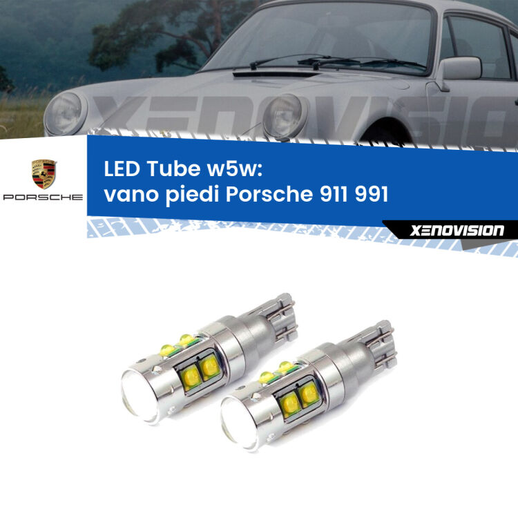 0 Vano Piedi LED W5W Porsche 911 991 2011 - 2013 W5W Tube <strong>Vano Piedi LED 6000k per Porsche 911</strong> 991 2011 - 2013. Lampadine <strong>W5W</strong> canbus modello Tube, luce bianco lunare, lunga durata e compatibilità.