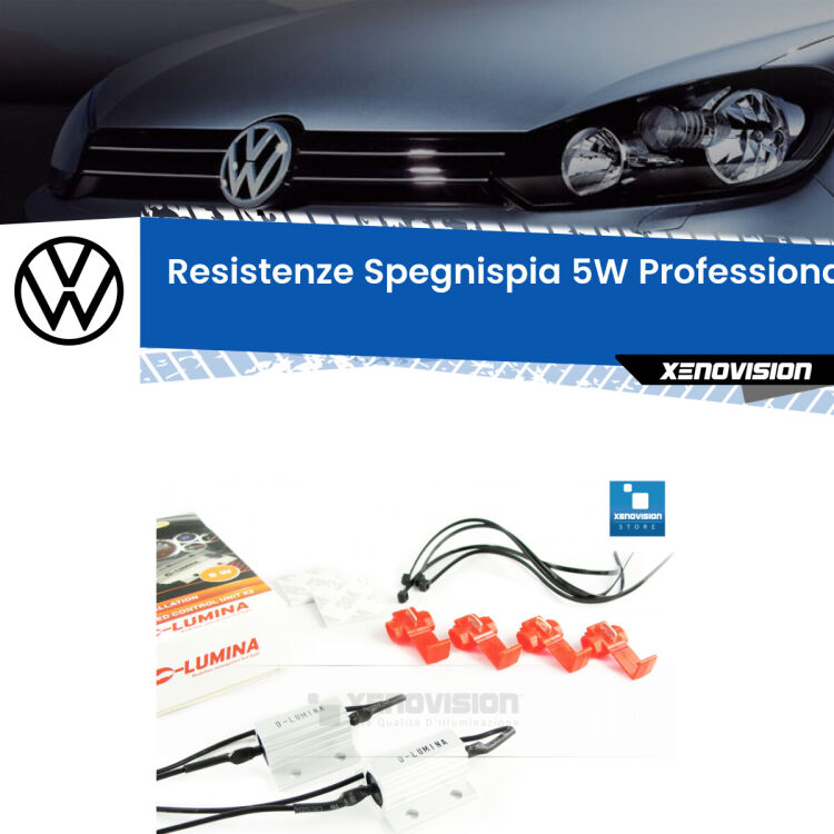 0 VW Golf 6 : Resistenze Spegnispia 5W Professionali per Luce Targa (Coppia) <span style="color: #626262;">Istallazione professionale. Coppia resistenze spegnispia 5W con armatura in alluminio in caso di spie su </span><span style="color: #626262;">luce targa VW Golf 6.</span>