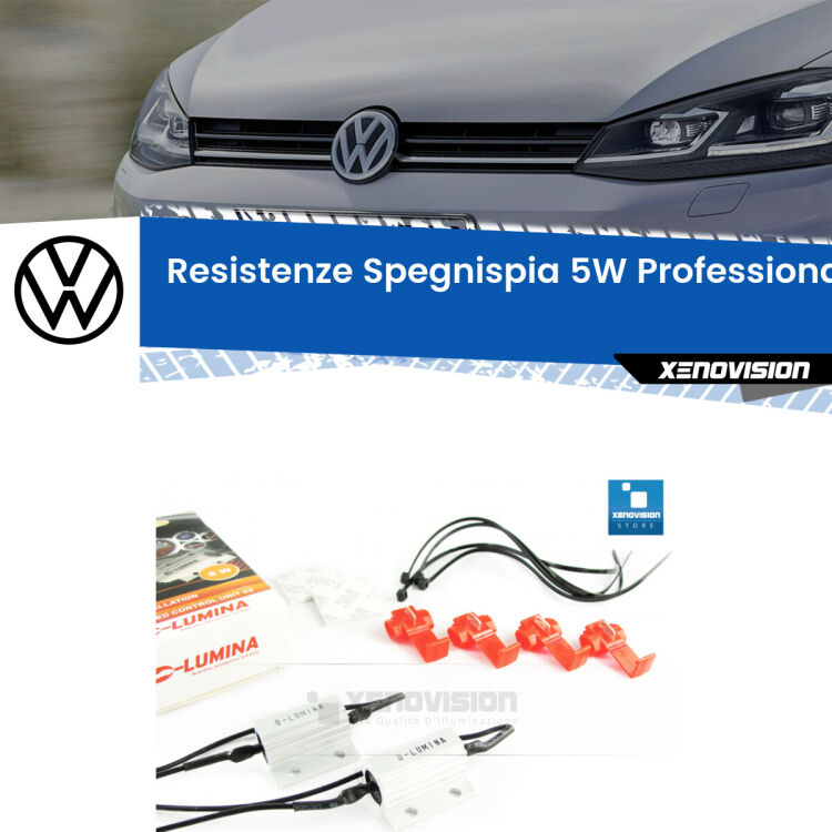 0 VW Golf 7 : Resistenze Spegnispia 5W Professionali per Luce Targa (Coppia) <span style="color: #626262;">Istallazione professionale. Coppia resistenze spegnispia 5W con armatura in alluminio in caso di spie su </span><span style="color: #626262;">luce targa VW Golf 7.</span>
