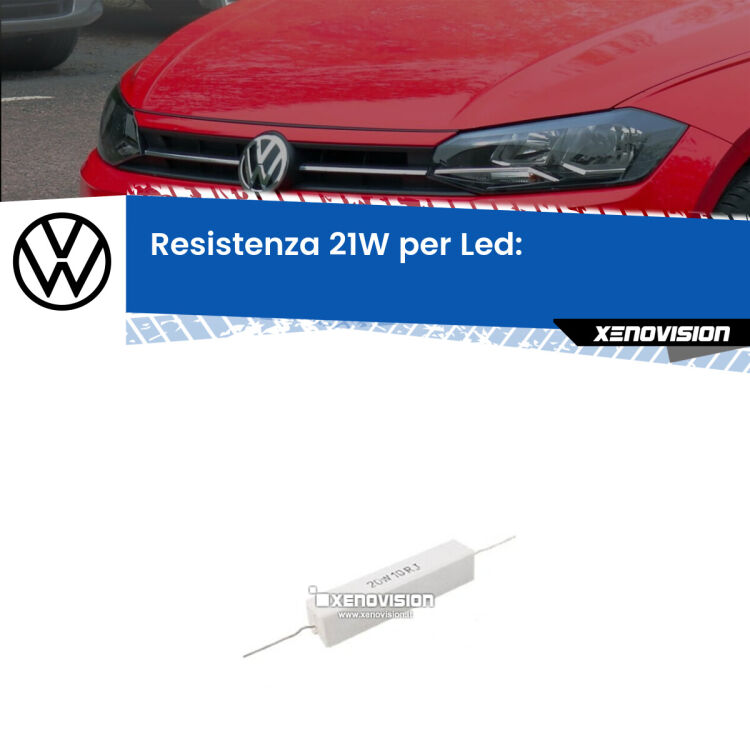 0 VW Polo: Resistenza Spegnispia 21W Economica per retromarcia (1 Pz) <p>Resistenza ceramica da 20W perfetta per spegnere la spia su retromarcia Polo AW, BZ quando monti alcune lampadine led. Simulando l'assorbimento di una lampada a incandescenza 21Watt, spegne la spia. Occorre una resistenza per ciascuna lampadina led, da collegare in parallelo.</p>
<p> </p>