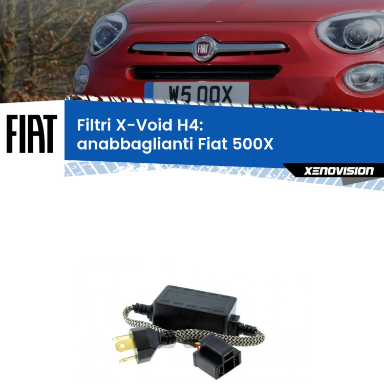 0 X-VOID: Filtri spegnispia H4 per Anabbaglianti Fiat 500X a parabola Hai montato un kit Led H4 su Anabbaglianti Fiat 500X a parabola e ti da spie, effetto strobo o interferenze radio? Non è più un problema. Solo per lampade LED fino a 40W.