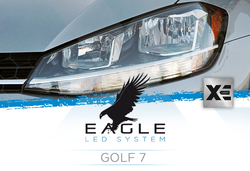 Plafoniera Targa Led Golf 7 : Golf kit anabbaglianti xe eagle led system su misura xenovision