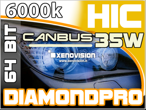 Kit Xenon Canbus H1-C 6000k 35W 64Bit Qualita Xenovision Bianco Lunare