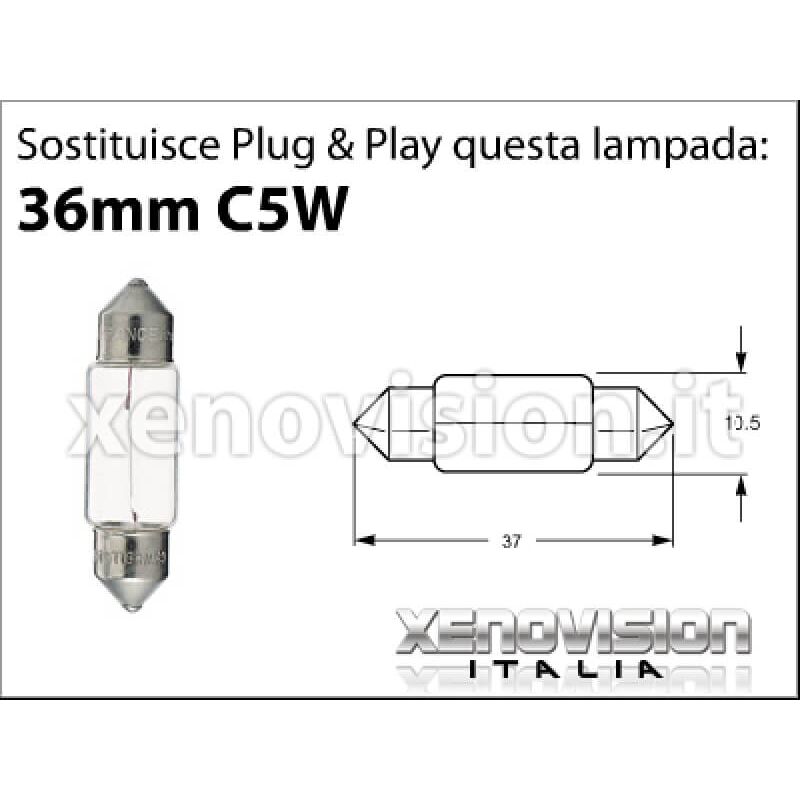 Luci LED Canbus W5W C5W Per Mercedes Classe E W211 - Coppia Luci Posizione + Targa